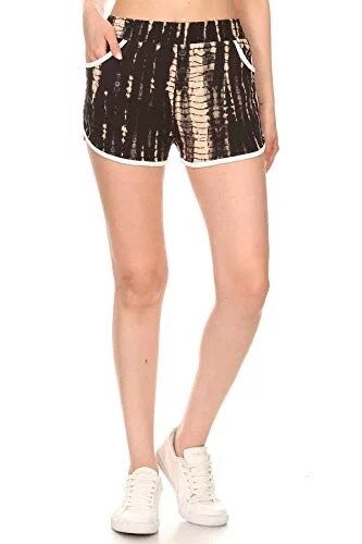 Leggings Depot Womens Popular Mid-Rise Fashion Shorts with Pockets BAT4 